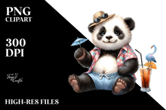 Cute Baby Panda in Beachwear, High-Res PNG Product Image 2