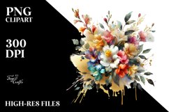 Colorfull Watercolor Bouquet with Freesia | Sublimation | Product Image 1