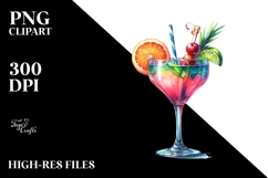 Creative Back View Cocktail PNG Product Image 2