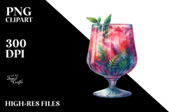 Creative Back View Cocktail PNG Product Image 2