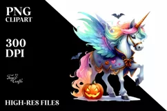 Colorful Unicorn Halloween Costume Clipart Product Image 3
