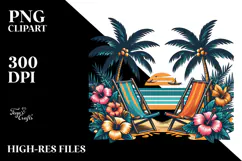 Retro Tropical Flower Chairs, 20 oz Tumbler Product Image 2