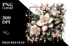 Abstract Glossy Gardenia PNG Product Image 2