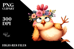 Goofy Chicken Flower Crown, Transparent PNG Product Image 2