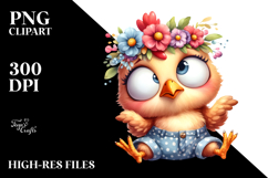 Goofy Chicken with Flower Crown Product Image 2
