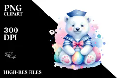 Baby Polar Bear Sailor Suit | Clipart Product Image 2