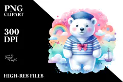Baby Polar Bear Sailor Suit | Clipart Product Image 2