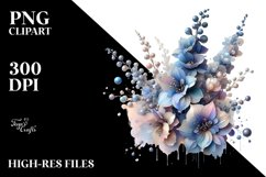 Glossy Delphinium Splash | Clipart Product Image 1