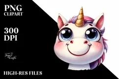 Funny Expressive Unicorn, High-Res PNG Product Image 3