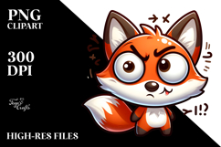 Cute Fox with Cross-Eyed Expression PNG Product Image 2