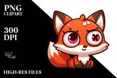 Cute Fox with Cross-Eyed Expression PNG Product Image 2