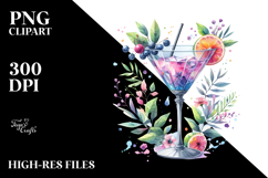 Creative Back View Cocktail PNG Product Image 2