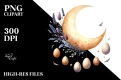 Baby Half Moon with Hanging Eggs, PNG Product Image 2