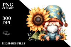 Cute Gnome with Sunflower JPEG Product Image 2