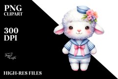 Baby Lamb Sailor Suit | Clipart Product Image 3