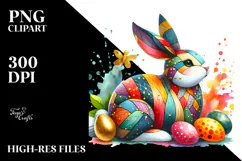 Abstract Shiny Bunny Made of Wood JPEG Product Image 2