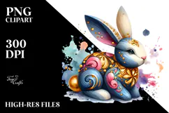 Abstract Shiny Bunny Made of Wood JPEG Product Image 2