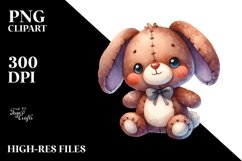 Cute Vibrant Plush Old Bunny | Clipart Product Image 1