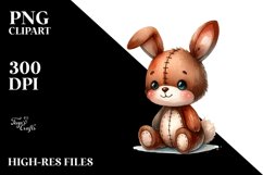 Small Vibrant Watercolor Colorful Brownish Bunny Product Image 3