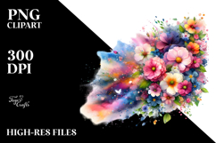 Colorful Flower with Spring Flowers PNG Product Image 2