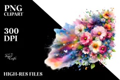 Colorful Flower with Spring Flowers PNG Product Image 2
