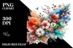 Colorful Spring Flower PNG Product Image 2