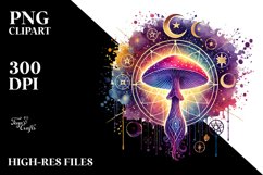 Magical Celestial Mushroom PNG Product Image 2