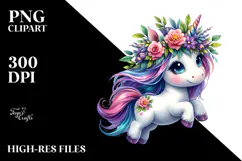 Cute Baby Unicorn PNG Product Image 2