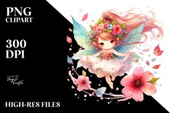 Colorful Cute Fairy Tumbling Petals Clipart Product Image 3