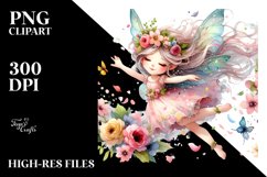 Colorful Cute Fairy Tumbling Petals Clipart Product Image 3