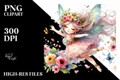Colorful Cute Fairy Tumbling Petals Clipart Product Image 3