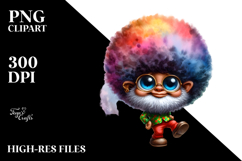 Dancing Gnome with Afro Haircut PNG Product Image 2
