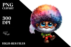 Dancing Gnome with Afro Haircut PNG Product Image 2
