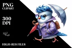 Modest Running Baby Dove PNG Product Image 3