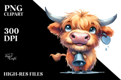 Funny Expressive Cow PNG Product Image 2