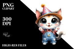 Happy Baby Cat with Party Hat|Summer Sticker Flower Product Image 2