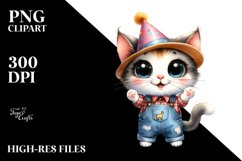 Happy Baby Cat with Party Hat|Summer Sticker Flower Product Image 3