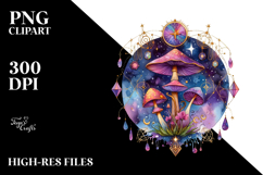 Magical Celestial Mushroom, Transparent PNG Product Image 2