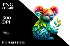 Abstract Koala Plant Leaves PNG Product Image 2
