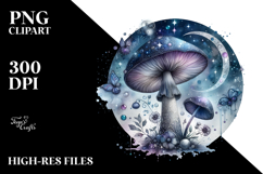 Shiny Celestial Mushroom PNG Product Image 2