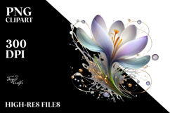 Abstract Crocus Round Wood Splash PNG Product Image 2
