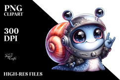 Energetic Baby Snail with Rocker Look, High-Res PNG Product Image 2