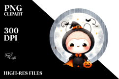 Cute Baby Butterfly Dressed for Halloween, Transparent PNG Product Image 2