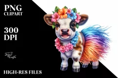 Baby Cow Hula Skirt PNG Product Image 1