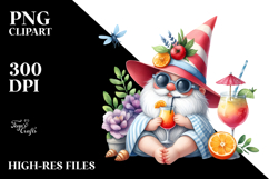 Gnome Drinking Cocktail PNG Product Image 2