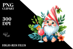 Gnome Drinking Cocktail PNG Product Image 2