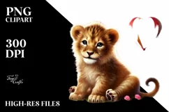 Baby Lion Heart PNG Product Image 2