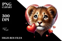 Baby Lion Heart PNG Product Image 2