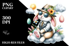 Happy Bunny on Cloud PNG Product Image 2