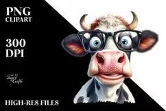 Cow Confused Big Goofy es Cow Clipart Product Image 1